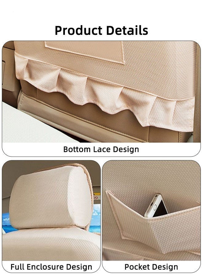 Arabest 2Pcs Breathable Ice Silk Car Front Covers Universal Four Seasons, Car Seat Protector Car Seat Cover, Wear Resistant And Anti Slip, Universal Fits Most Automotive, Van, SUV, Truck - Image 5