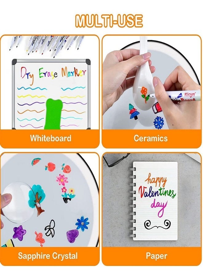 deziine deziine�8 pcs Magical Water Painting Pen, Magical Floating Ink Pen, Erasing Whiteboard Marker, A Watercolor Pen That Can Float in The Water, Magical Water Painting Pens Kit Set for Kids,Plastic  - Image 4
