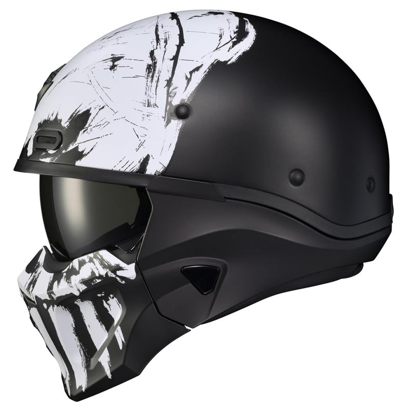 ScorpionEXO Covert X Open Face Half Shell 34 Motorcycle Helmet Comm Ready Speaker Pockets DOT Marauder Black XLarge - Image 2