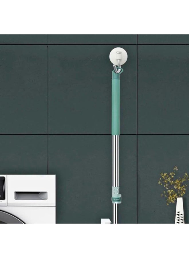 مساحة أرضيات مطاطية بمقبض طويل قابل للتعديل 110 سم، بشرائط سيليكون 38 سم، مساحة أرضيات بممسحة دوارة 180 درجة لتنظيف الجراج والدش والحمام والمطبخ - Image 2