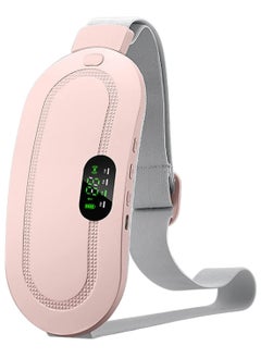 Gonice Heating Pad Electric Waist Belt Device Portable Cordless Fast Heating 3 Temperature Modes 4 Massage Speeds for Back Pain Relief USB Charging Belly Warm Heating Pad for Girls Women  - Image 1
