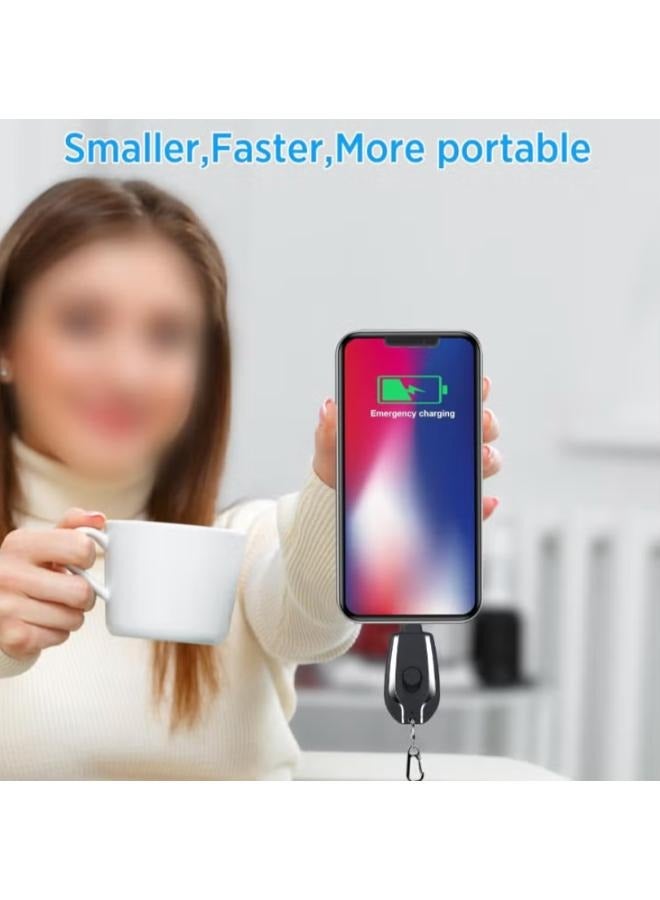 Keychain Portable Charger for iPhone, Ultra-Compact External Fast Charging Power Bank Battery Pack, Key Ring Cell Phone Charger  - Image 5