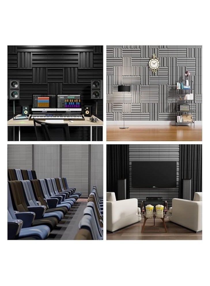 أكويستك موشان الواح فوم اكوستيك موشن ذاتية اللصق عازلة للصوت - فوم صوتي عالي المرونة، بطانة عازلة للصوت للجدران، الواح امتصاص الصوت للمنزل والاستوديو وديكور الحائط (12 قطعة، 30 × 30 × 5 سم) - Image 5