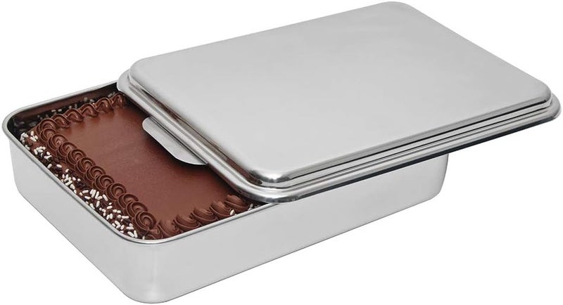 Lindy's Stainless Steel 9 x 13 Inches Covered Cake Pan with Lid - Versatile Deep Baking Pan for Cakes, Casseroles, and More - Image 2