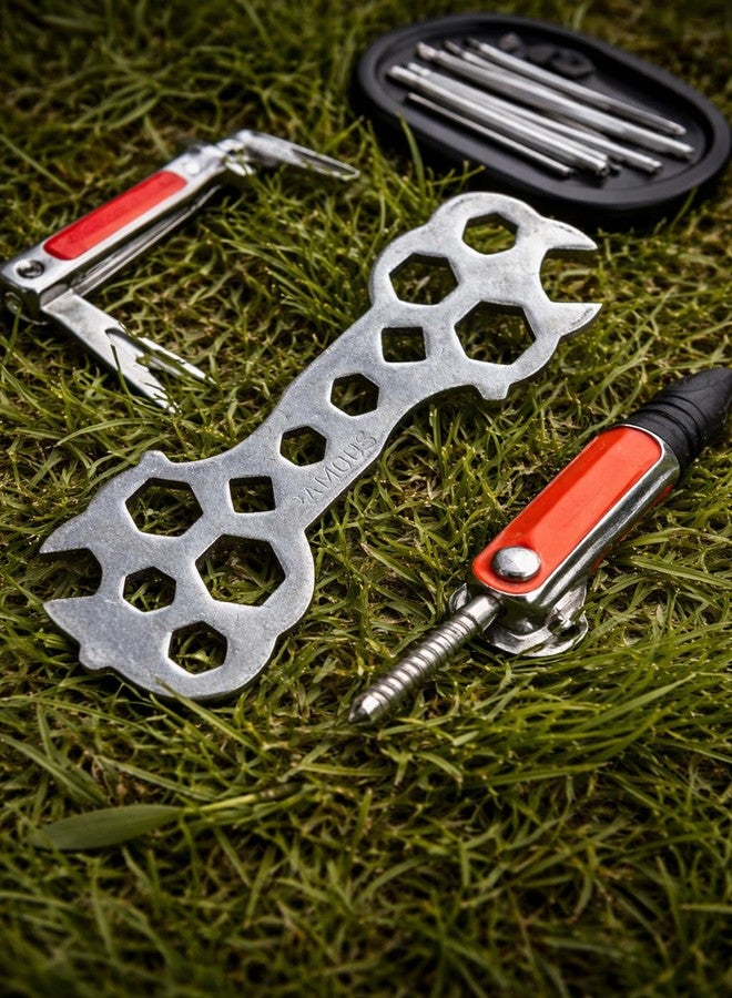 CYIDER 16-in-1 Multi Tool Kit + 13-in-1 Multi Size Wrench Combo | Foldable Hex Key Set & 7mm-17mm Universal Spanner | Cycle Repair & Multipurpose Tool Kit - Image 5