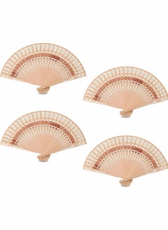 Y&D Wooden Folding Fan Vintage Fan Handheld Fans Sandalwood Hand Chinese with Tassel for Women Foldable Wedding Favors and Birthday Gifts  - Image 1