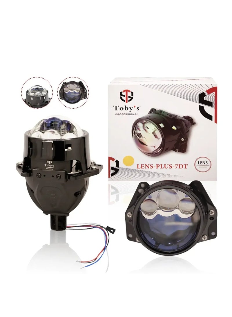 توبيز جهاز عرض Tobys Lens Plus-7DT ثنائي LED مقاس 3 بوصات بقوة 160 واط/الزوج مع مصباح أمامي للسيارة بدرجة حرارة لون 6000 كلفن - LENS PLUS-7DT - Image 1