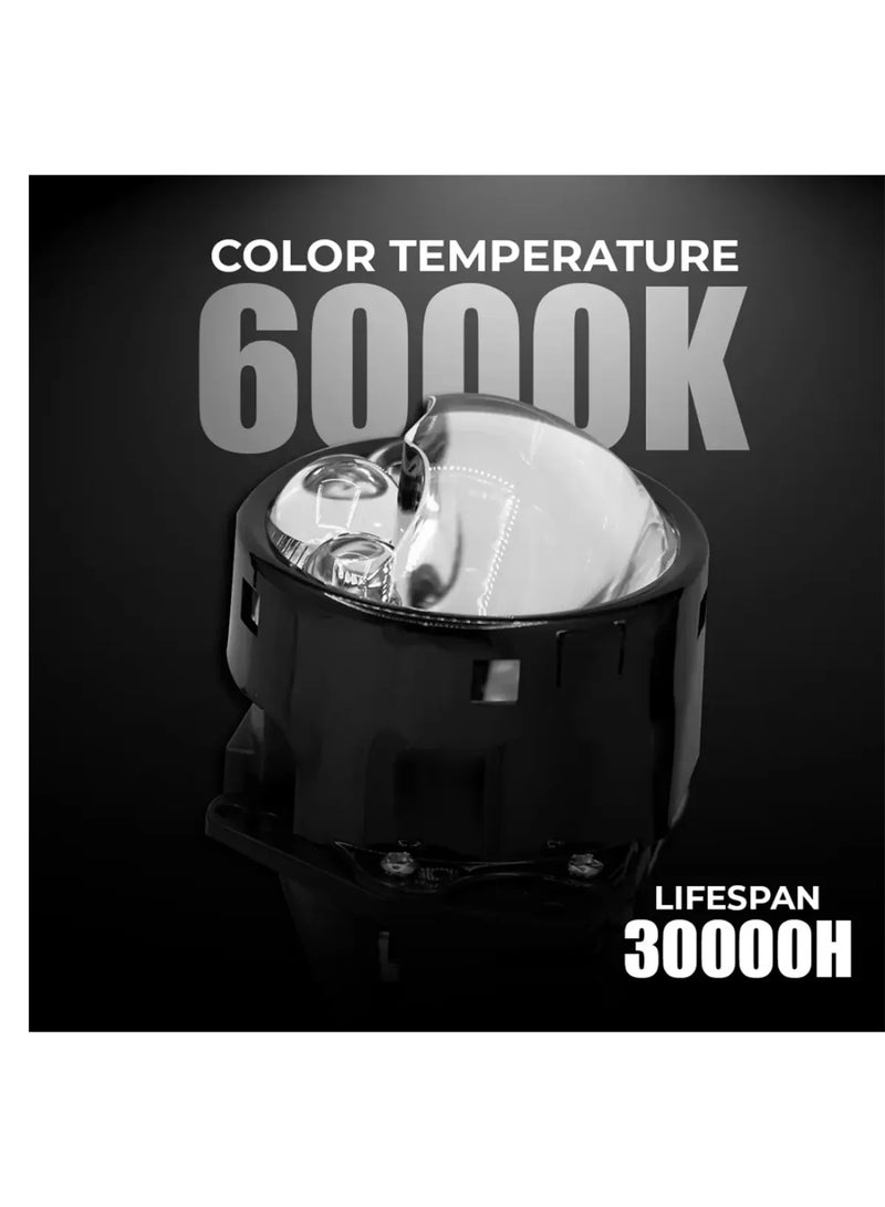 توبيز جهاز عرض Tobys Lens Plus-7DT ثنائي LED مقاس 3 بوصات بقوة 160 واط/الزوج مع مصباح أمامي للسيارة بدرجة حرارة لون 6000 كلفن - LENS PLUS-7DT - Image 3