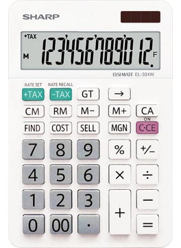 SHARP EL-334W 12 Digit Desktop Calculator 