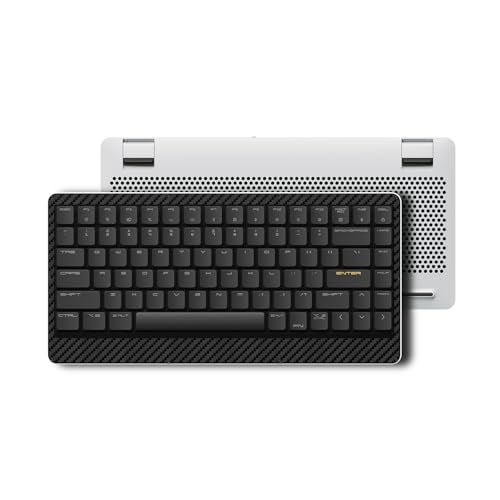 LOFREE Edge Low Profile Mechanical Keyboard 75 Rechargeable Bluetooth and Wired Connection for Window Mac OSPOM Switches 20 Carbon Fiber Top Case Mg Alloy Bottom Case Metallic Silver - Image 1