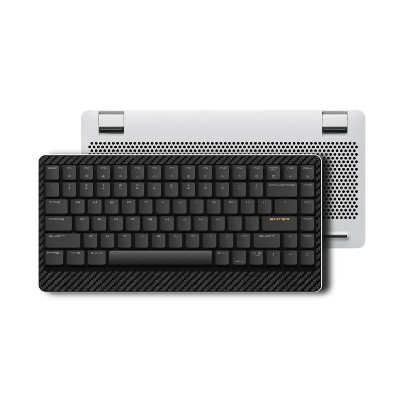 LOFREE Edge Low Profile Mechanical Keyboard 75 Rechargeable Bluetooth and Wired Connection for Window Mac OSPOM Switches 20 Carbon Fiber Top Case Mg Alloy Bottom Case Metallic Silver - Image 2