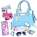 Shemira Play Purse for Little Girls Princess Pretend Toys for Girls 3 4 5 6 7 8 Years Old Christmas Birthday Gift for Kids Age 35 46 68 Toddler Purse with Accessories Kids Toy Purse Blue - Image 2