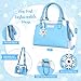 Shemira Play Purse for Little Girls Princess Pretend Toys for Girls 3 4 5 6 7 8 Years Old Christmas Birthday Gift for Kids Age 35 46 68 Toddler Purse with Accessories Kids Toy Purse Blue - Image 4