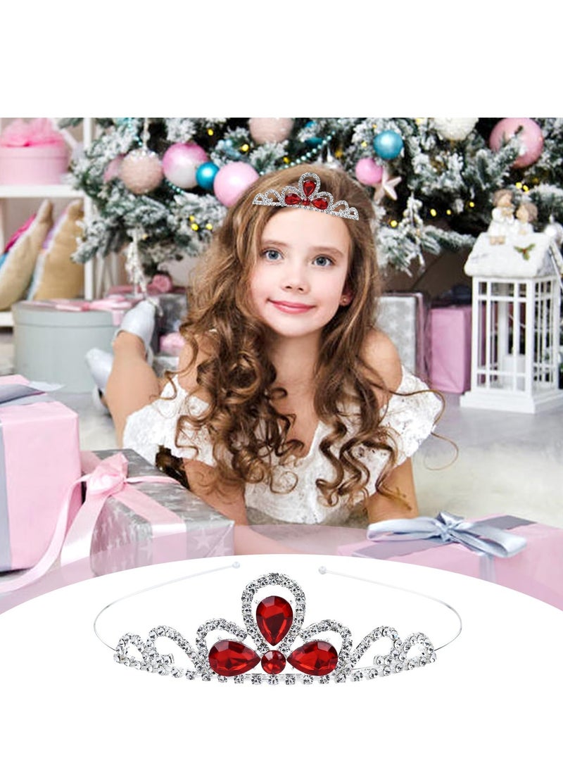 Captaintech Girls Crown Tiara Sparkly Glitter Rhinestone Silver Metal Headbands, Wedding Hair Clasps Princess Accessories for Kids Women Brides for Birthday Party - Image 4
