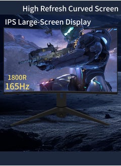 Curved 27 inch Gaming Monitor 165Hz PC Monitor Full HD 1080P, Frameless 1800R Computer Display with FreeSync & Eye-Care Technology, Support VESA, DP, HDMI Port (Black) - pzsku/ZD2BE6B98B44F142D8B2AZ/45/_/1716472103/5d60d349-5659-4656-92df-cfa4cc0b617d