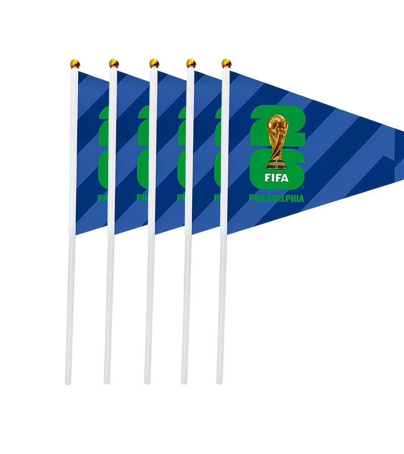 5Pcs Official FIFA World Cup Flags 2026 USA Canada Mexico Cheering - Image 1