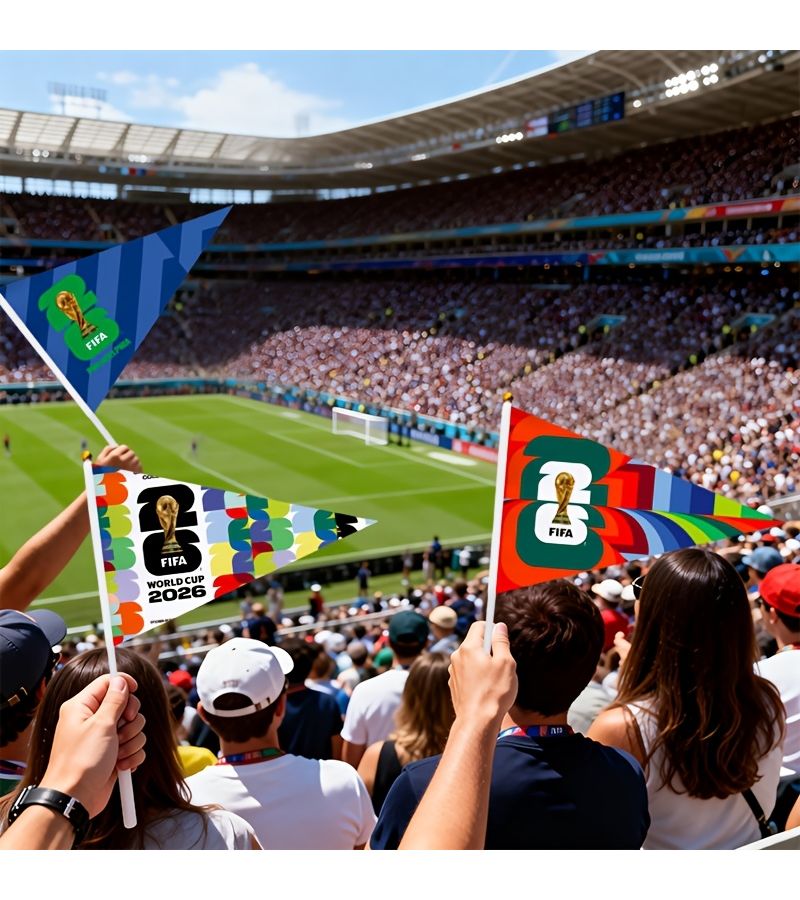 5Pcs Official FIFA World Cup Flags 2026 USA Canada Mexico Cheering - Image 4