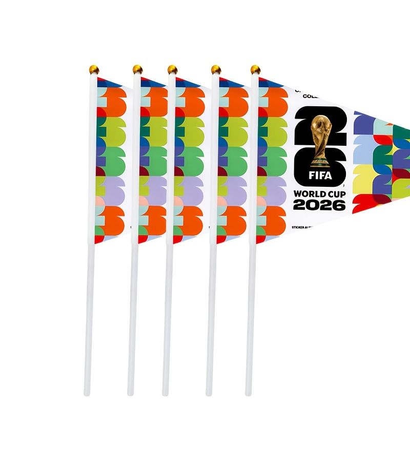 5Pcs Official FIFA World Cup Flags 2026 USA Canada Mexico Cheering - Image 2