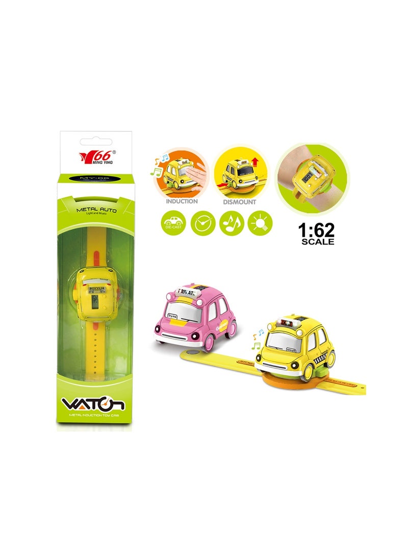 MING YING 66 Alloy Watch Q Version Car Interactive Induction with Light Music Assorted Color  - Image 4