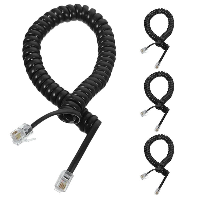 Corded Telephone Cables 4Pcs Coiled Spiral Phone Receiver Line Set - Image 2