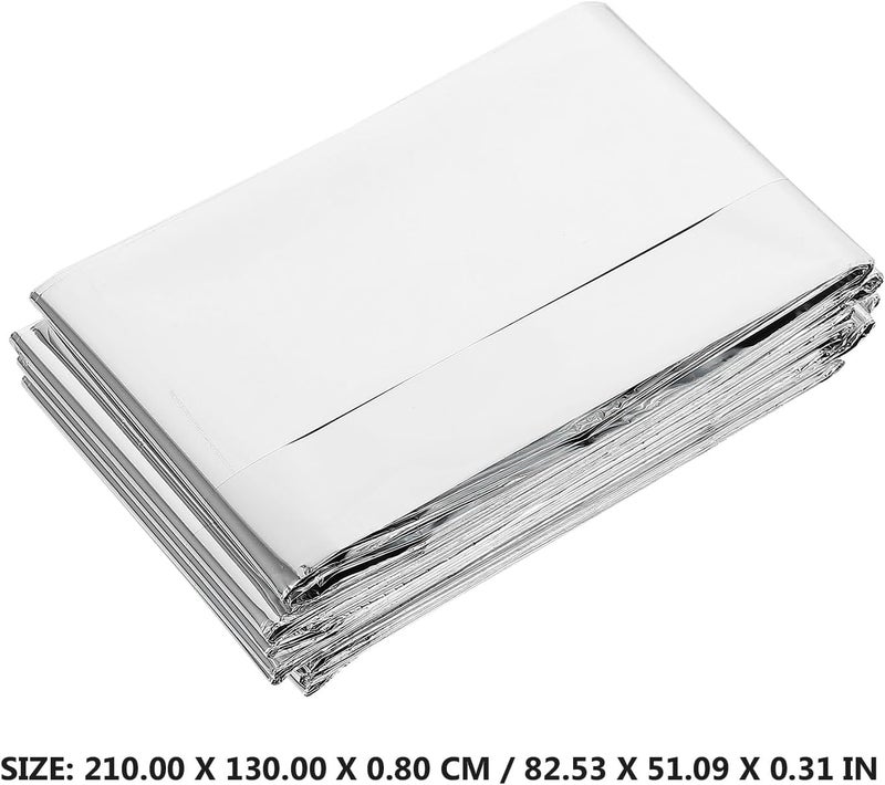 Vosarea Emergency Thermal Blanket Aluminum Foil Outdoor Space Blanket Double-Sided Foil for Camping Hiking First Aid - Image 2