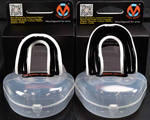 Oral Mart Adult Mouth Guard (Color: White/Black) - Sports Mouthguard for Karate, Boxing, Martial Arts, Football, MMA, Sparring, Hockey, Rugby, BJJ, Muay Thai,Soccer - Image 5