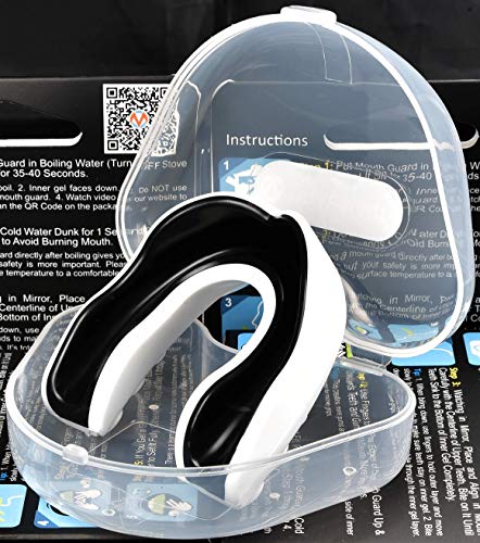 Oral Mart Adult Mouth Guard (Color: White/Black) - Sports Mouthguard for Karate, Boxing, Martial Arts, Football, MMA, Sparring, Hockey, Rugby, BJJ, Muay Thai,Soccer - Image 3