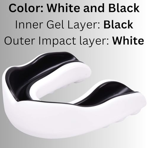 Oral Mart Adult Mouth Guard (Color: White/Black) - Sports Mouthguard for Karate, Boxing, Martial Arts, Football, MMA, Sparring, Hockey, Rugby, BJJ, Muay Thai,Soccer - Image 2