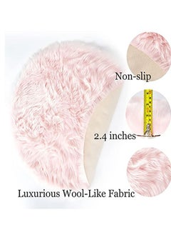 East Lady Soft Fluffy Home Rugs Pink 70X70 centimeter  - Image 2