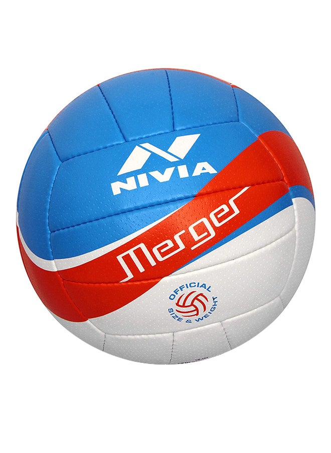 Nivia Merger Volleyball | Size: 4 | Material: Polyurethane | Ideal for Training/Match | 18 Panel Stitched Construction | Dimpled PU Leather Top Layer | Ideal for Indoor & Outdoor  - Image 1