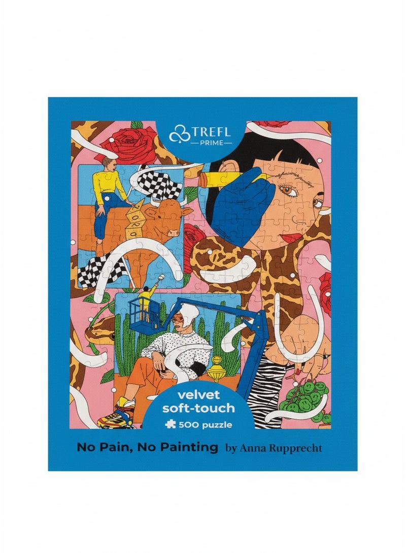 تريفل أحجية مخملية ناعمة الملمس، 500 قطعة - بدون ألم أو طلاء - Image 1