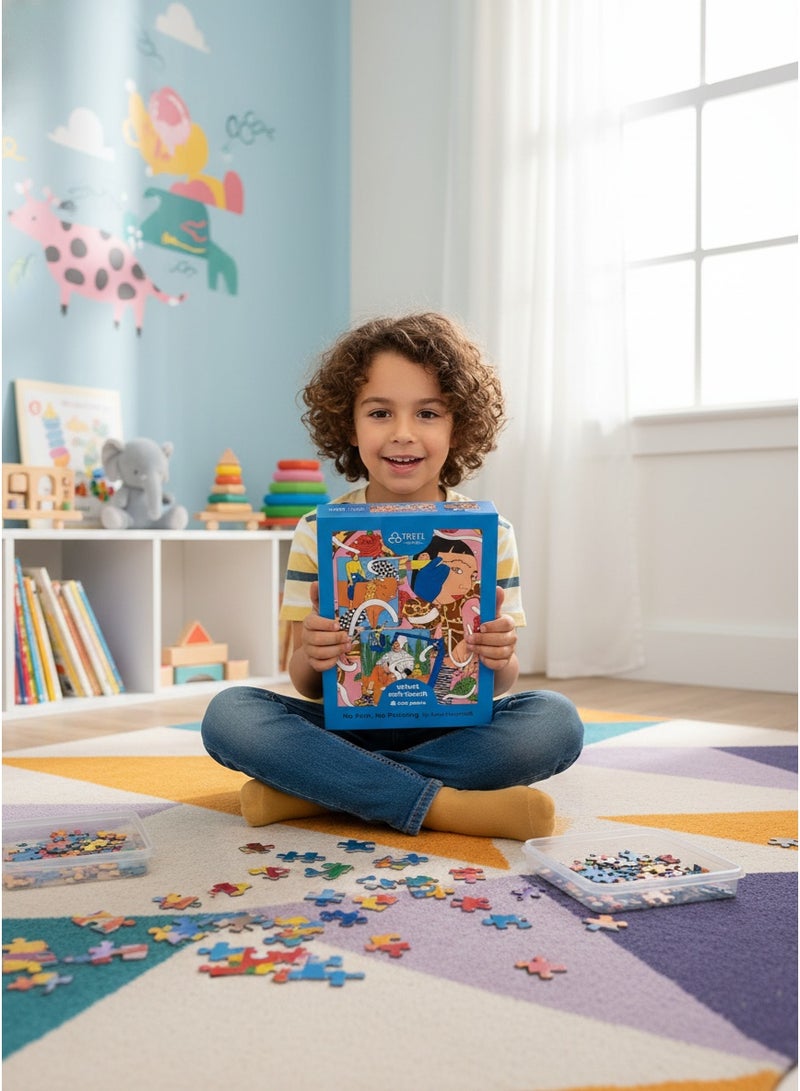 تريفل أحجية مخملية ناعمة الملمس، 500 قطعة - بدون ألم أو طلاء - Image 2