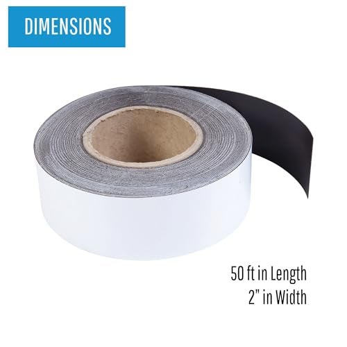 MasterVision Tape Roll Magnetic Dry Erase, 2" x 50' White - Image 2