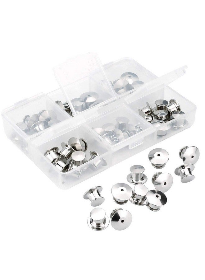 SUBANG 40 Pieces Metal Pin Backs Locking Pin Keepers Locking Clasp With Storage Case - Image 1