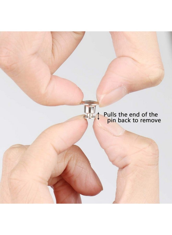 SUBANG 40 Pieces Metal Pin Backs Locking Pin Keepers Locking Clasp With Storage Case - Image 3
