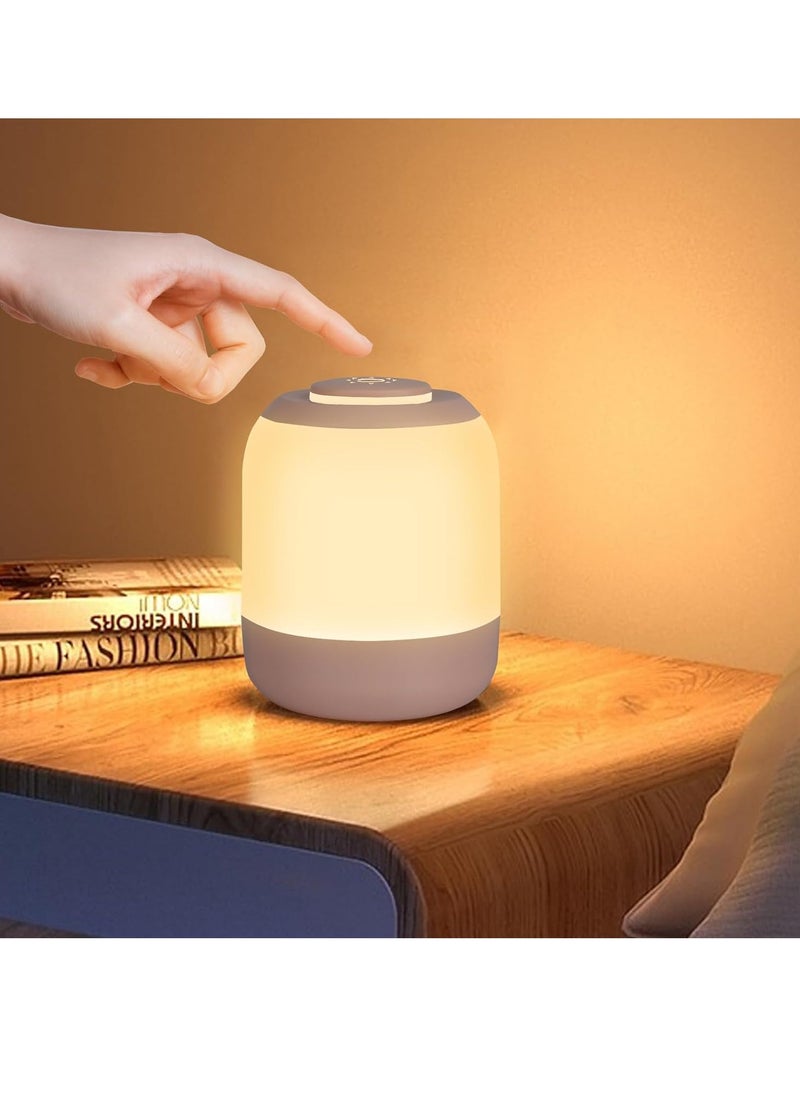 Gonice Baby Night Light for Kids, LED Touch Lamp, Stepless Dimming Nursery Lamp with 3 Colors, Breastfeeding, Diaper Change, Sleep Aid, USB Rechargeable White/Natural/Warm Bedside Light for Bedroom  - Image 1