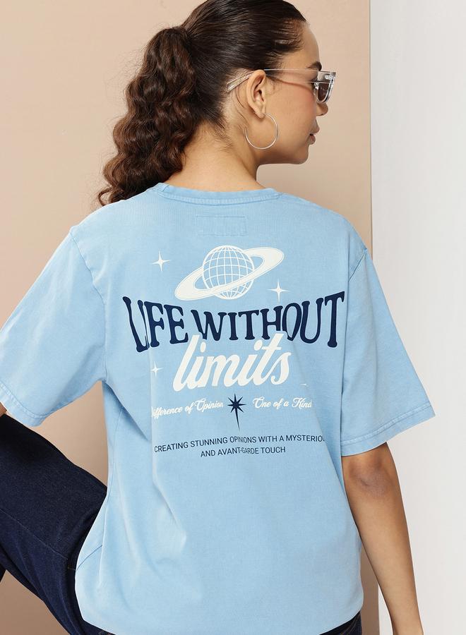 Difference of Opinion Women Acid Washed Oversized T-Shirt - Image 3