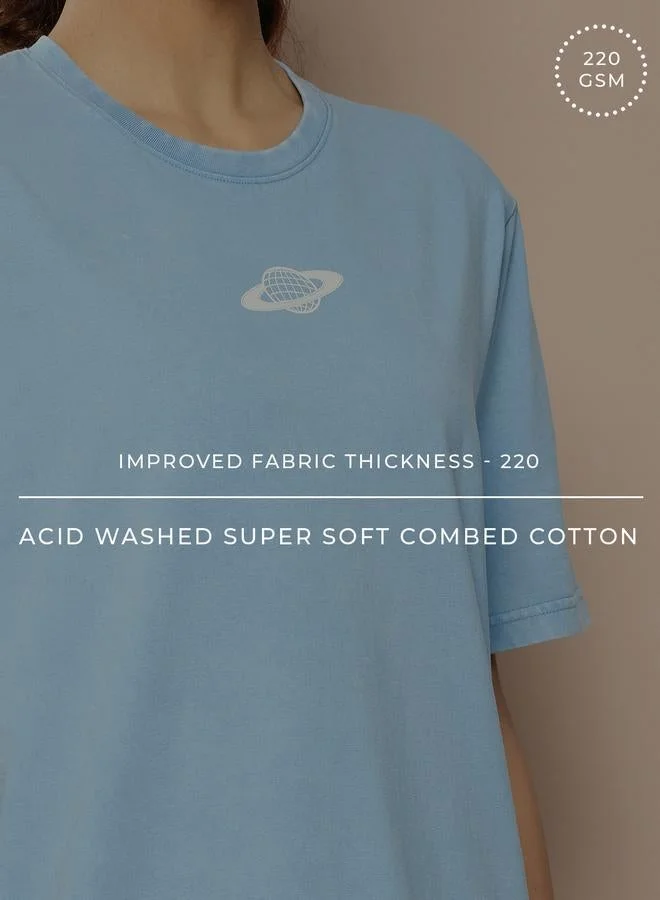 Difference of Opinion Women Acid Washed Oversized T-Shirt