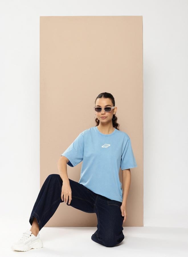 Difference of Opinion Women Acid Washed Oversized T-Shirt - Image 5