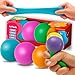 Playbees Pull Stretch Squeeze Stress Balls 4 Balls Elastic Sensory Balls for Stress Anxiety Relief Calming Fidgets for Kids Adults Assorted Color Balls for Autism ADHD Classroom Use - Image 2