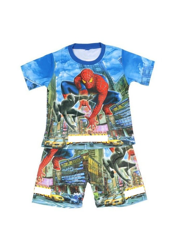 KUYING New Anime Pattern Design Two-piece Set Of Children's Pajamas