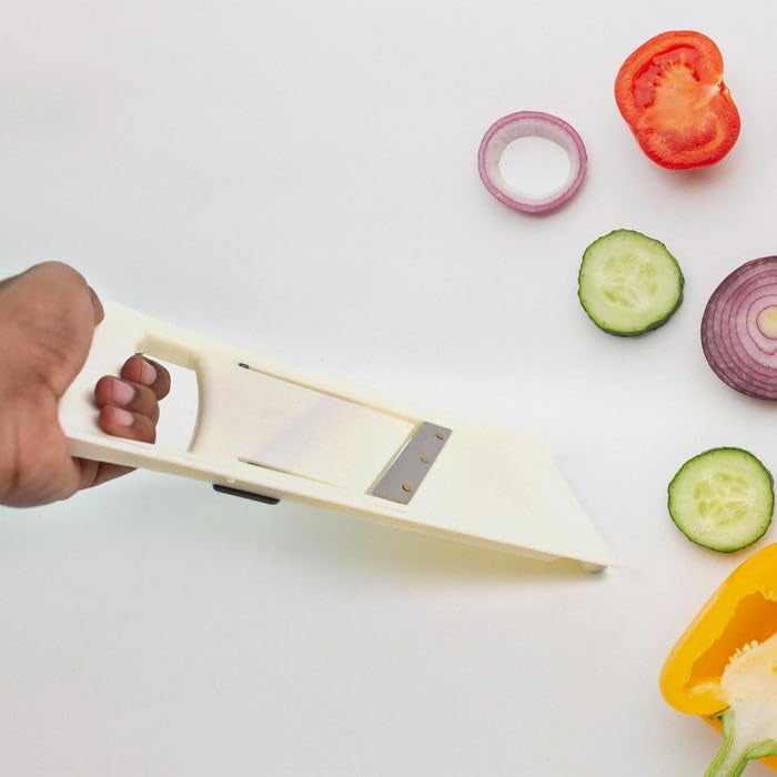Garth Multipurpose Grater and Slicer Vegetable Cutter French Fries Cutter Potato Chips Cutter Kitchen Tool for Slicing Shredding Grating Ideal for Vegetables Fruits and More - Image 5