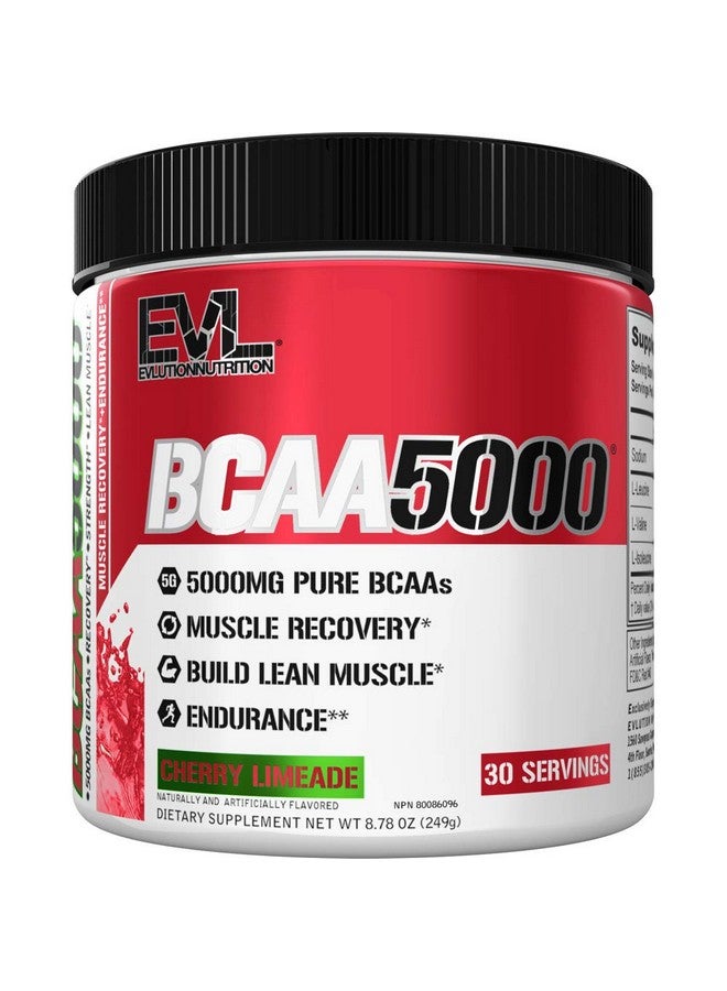 Evlution EVL BCAAs Amino Acids Powder - BCAA Powder Post Workout Recovery Drink and Stim Free Pre Workout Energy - 5g Branched Chain Amino Acids Supplement for Men - Cherry Limeade - Image 1