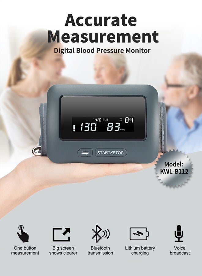 Sharpdo Blood Pressure Monitor Upper Arm With One Piece Design Digital BP Machine For Home Use With Cuff Size 22cm-32cm  Portable Meter - Image 2