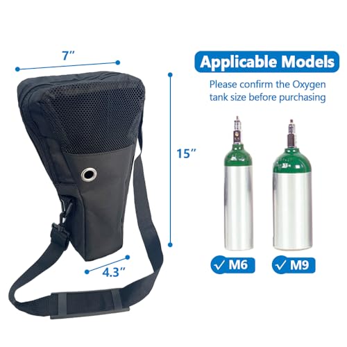 MUROCEA Oxygen Tank Shoulder Bag - Portable Cylinder Holder Bag Fits M6/M9 Tank Carrier Pouch Accessories, 15" L x 7" W - Image 2