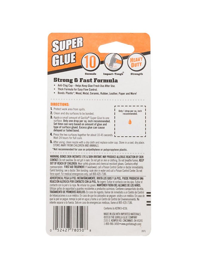 Gorilla Gorila Super Glue 15G Bottle  - Image 3