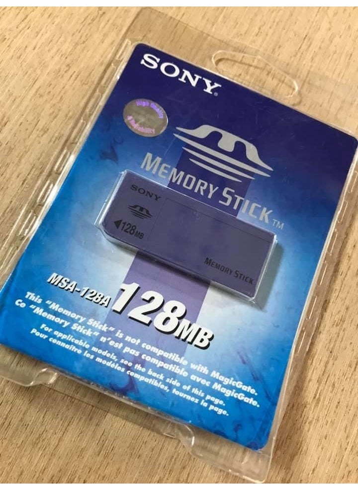Sony MSA-128A Memory Stick 128 MB Memory Card - Memory Card for Sony Old Model Cameras
