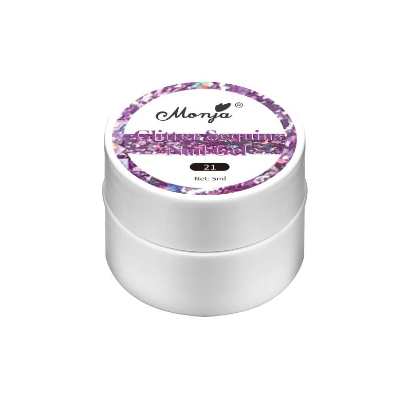 Nail Art Glitter Nail Polish Irregular Crushed Diamond Nail Polish Potherapy Gel Magic Cube Starlight Sparkling Flash Gel - Image 1