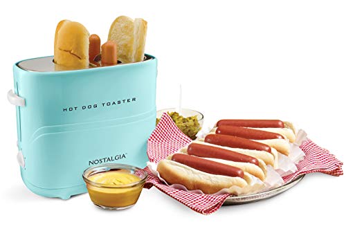 Nostalgia Pop-Up 2 Hot Dog and Bun Toaster With Mini Tongs, Works with Chicken, Turkey, Veggie Links, Sausages and Brats - Image 1