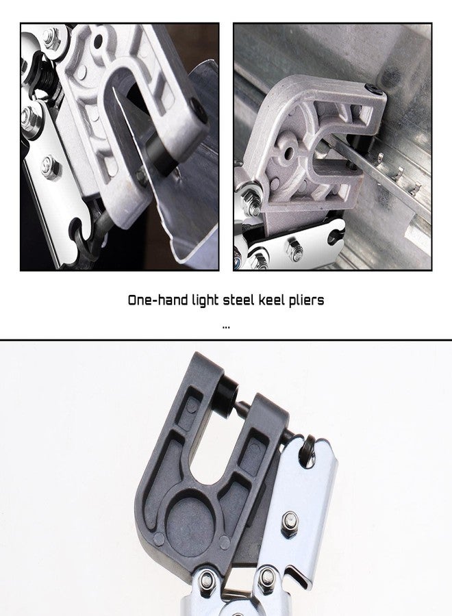 Micro Traders Metal Stud Crimper Punch Lock Framing Fastening Crimping Single Hand Tool 10" - Image 2
